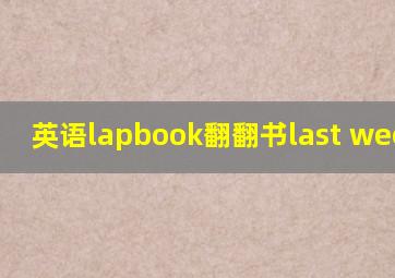 英语lapbook翻翻书last weekend